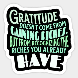 The true meaning of Gratitude Sticker